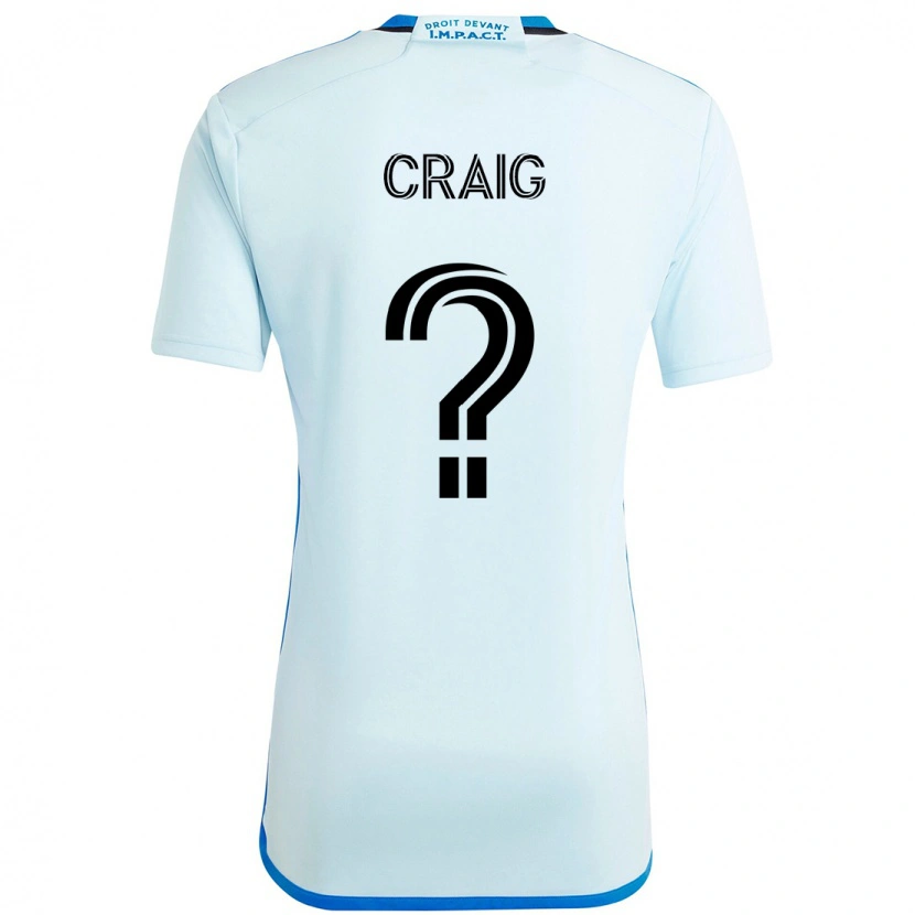 Danxen Niño Camiseta Brandan Craig #0 Azul Celeste Azul Oscuro 2ª Equipación 2025/26 La Camisa