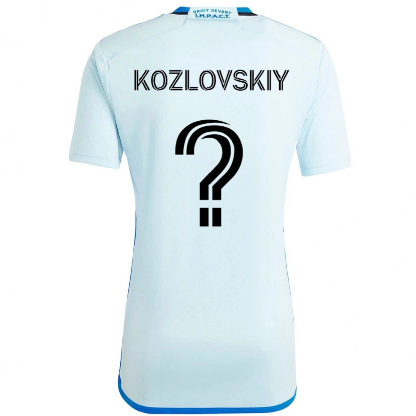 Danxen Niño Camiseta Sergei Kozlovskiy #0 Azul Celeste Azul Oscuro 2ª Equipación 2025/26 La Camisa