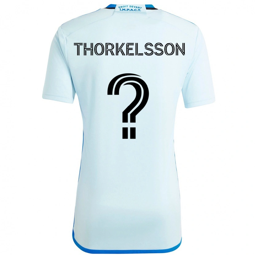 Danxen Niño Camiseta Róbert Orri Thorkelsson #0 Azul Celeste Azul Oscuro 2ª Equipación 2025/26 La Camisa