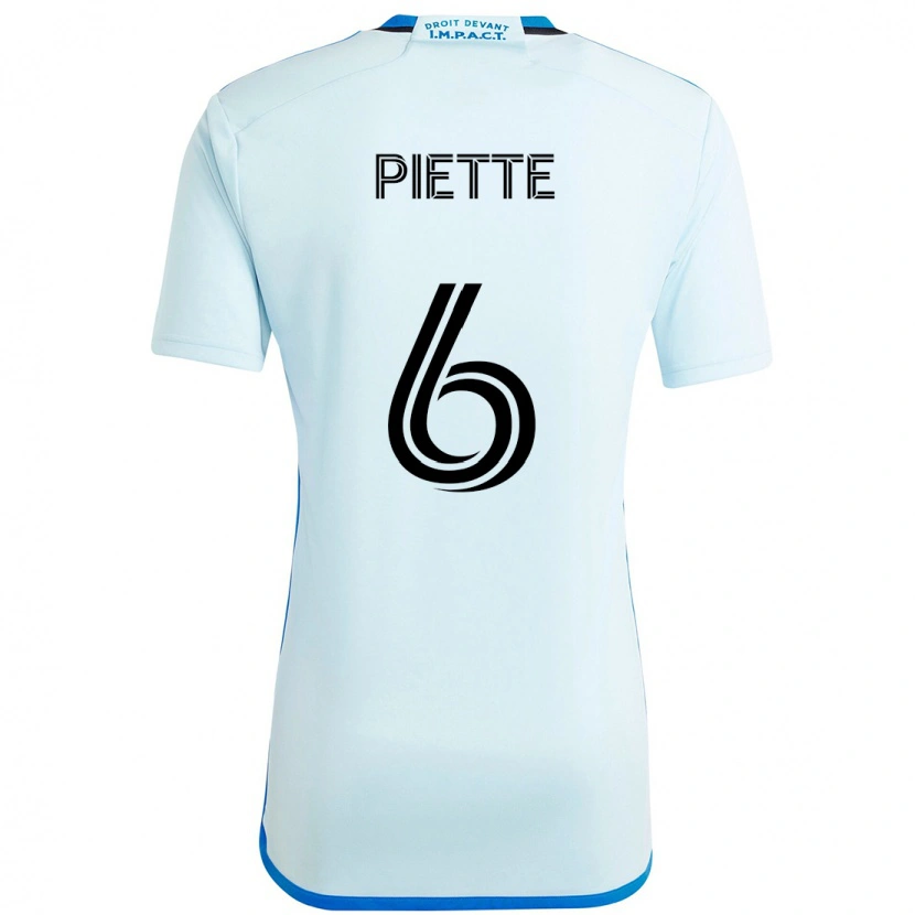 Danxen Niño Camiseta Samuel Piette #6 Azul Celeste Azul Oscuro 2ª Equipación 2025/26 La Camisa