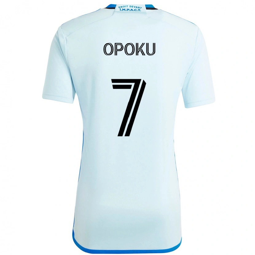 Danxen Niño Camiseta Kwadwo Opoku #7 Azul Celeste Azul Oscuro 2ª Equipación 2025/26 La Camisa