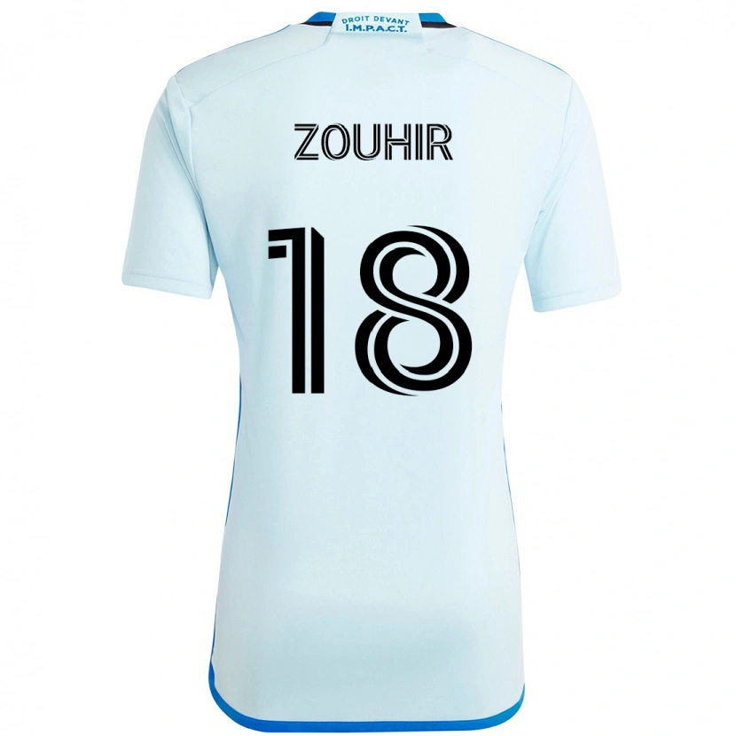 Danxen Niño Camiseta Rida Zouhir #18 Azul Celeste Azul Oscuro 2ª Equipación 2025/26 La Camisa