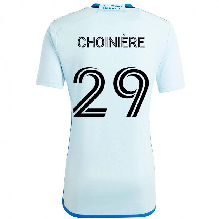 Danxen Niño Camiseta Mathieu Choinière #29 Azul Celeste Azul Oscuro 2ª Equipación 2025/26 La Camisa