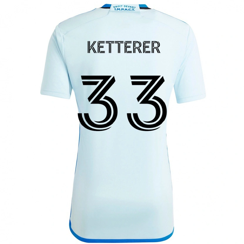 Danxen Niño Camiseta Logan Ketterer #33 Azul Celeste Azul Oscuro 2ª Equipación 2025/26 La Camisa