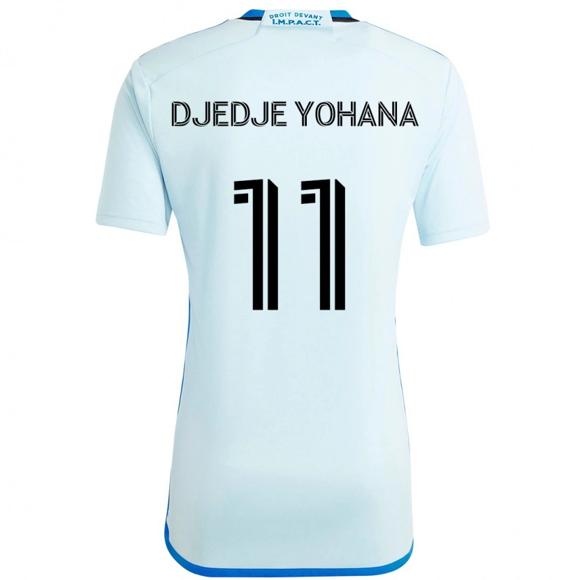 Danxen Niño Camiseta Kabie Djedje Yohana #11 Azul Celeste Azul Oscuro 2ª Equipación 2025/26 La Camisa