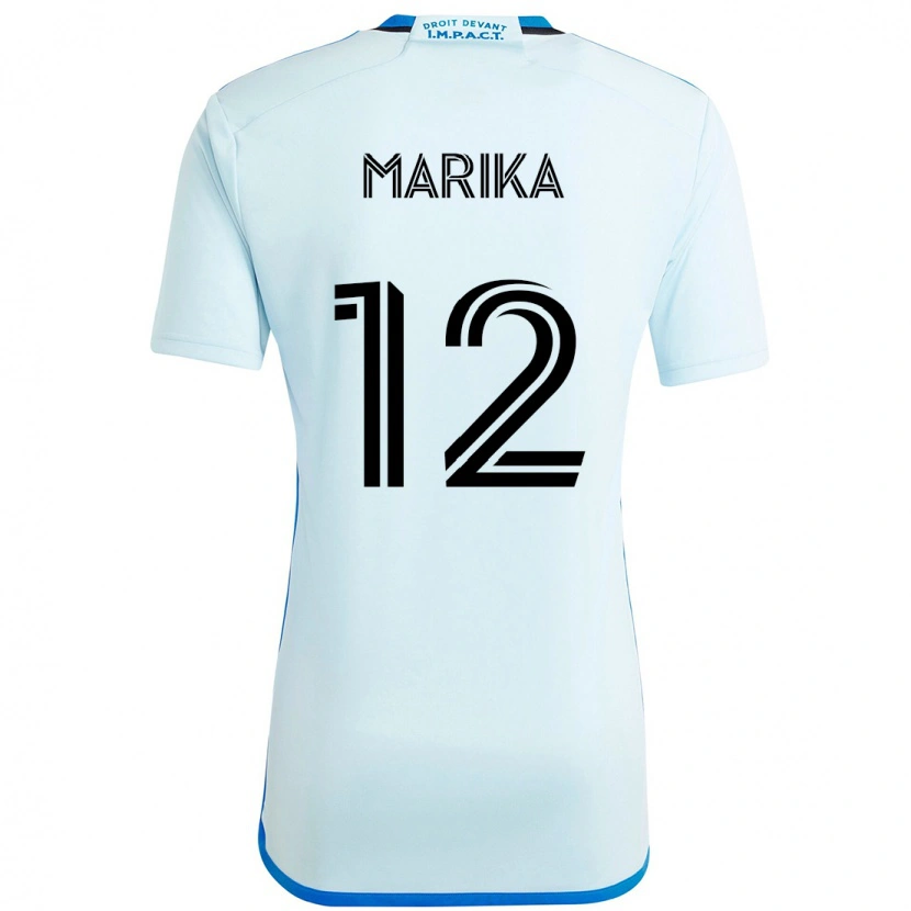 Danxen Niño Camiseta Martineau Marika #12 Azul Celeste Azul Oscuro 2ª Equipación 2025/26 La Camisa