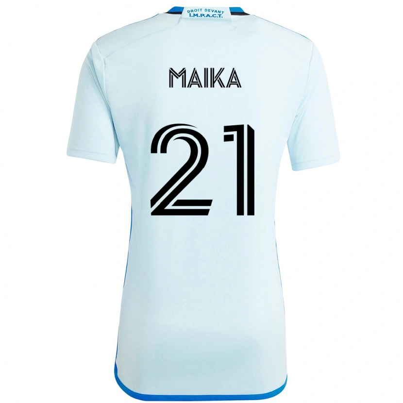 Danxen Niño Camiseta Pouliot Maika #21 Azul Celeste Azul Oscuro 2ª Equipación 2025/26 La Camisa