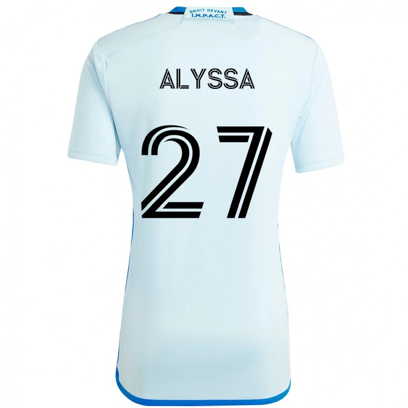 Danxen Niño Camiseta Garreaud Alyssa #27 Azul Celeste Azul Oscuro 2ª Equipación 2025/26 La Camisa