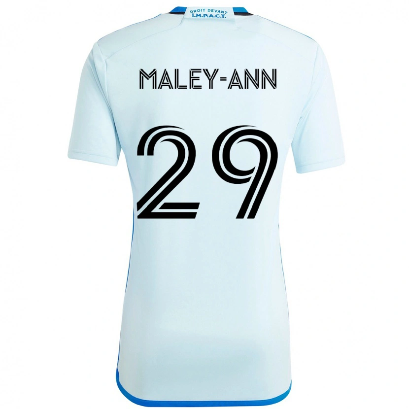 Danxen Niño Camiseta Caron Maley-Ann #29 Azul Celeste Azul Oscuro 2ª Equipación 2025/26 La Camisa