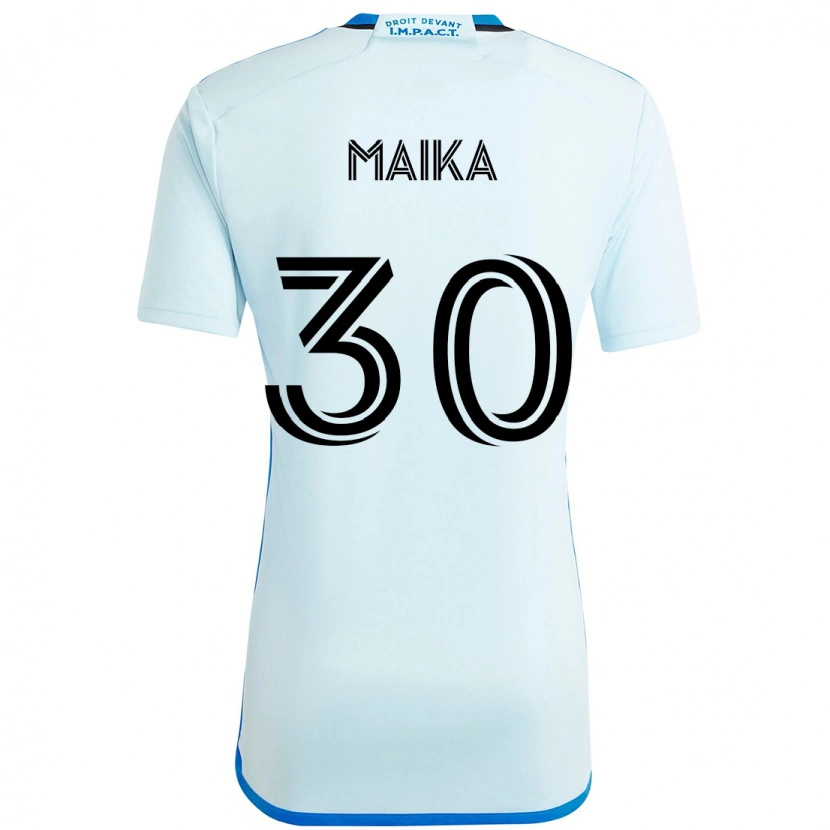 Danxen Niño Camiseta Valcourt Maika #30 Azul Celeste Azul Oscuro 2ª Equipación 2025/26 La Camisa
