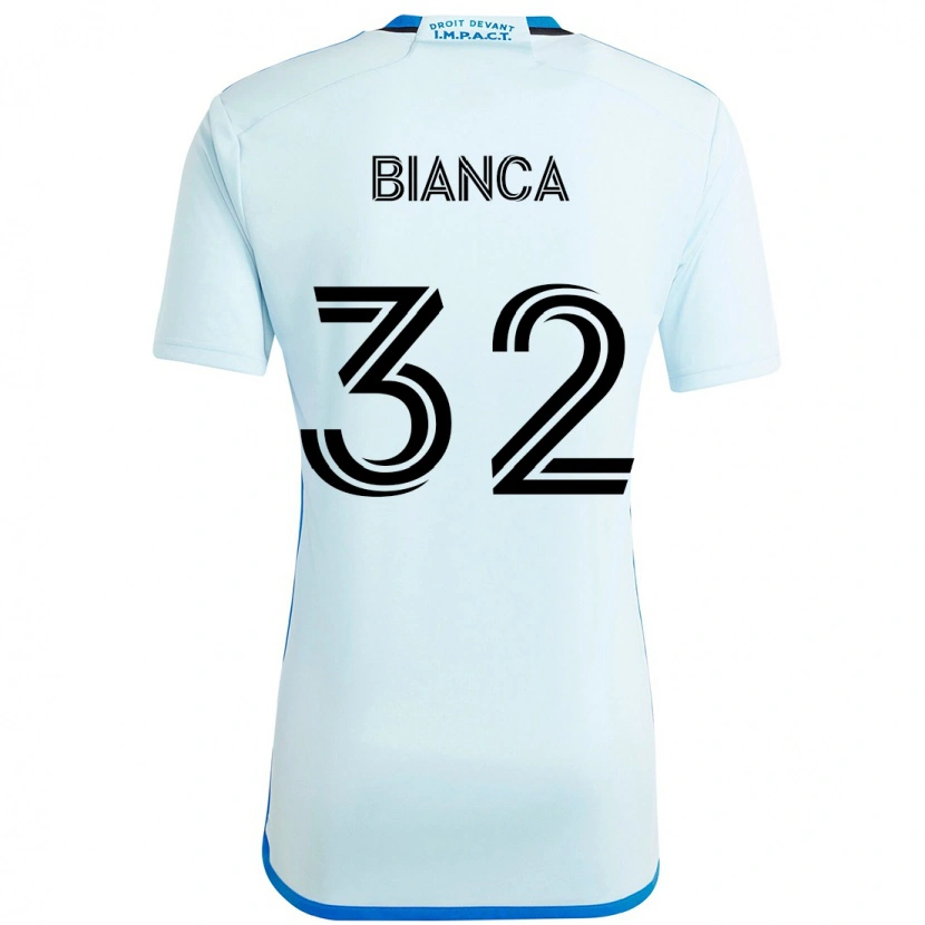 Danxen Niño Camiseta Hanisch Bianca #32 Azul Celeste Azul Oscuro 2ª Equipación 2025/26 La Camisa
