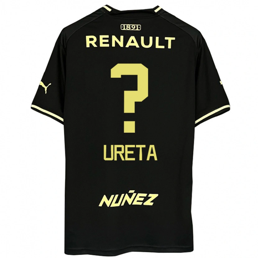 Danxen Niño Camiseta Mateo Ureta #0 Amarillo Negro 2ª Equipación 2025/26 La Camisa
