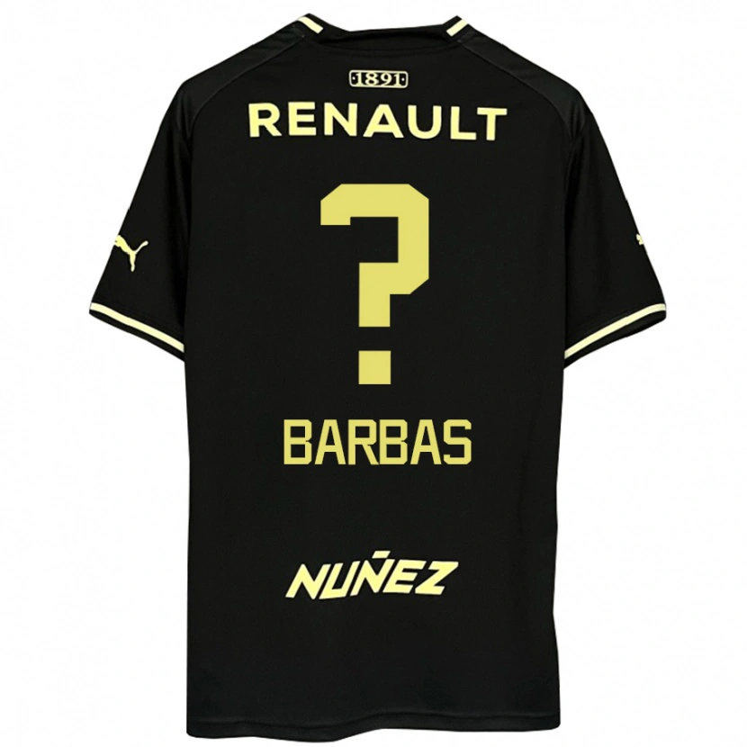 Danxen Niño Camiseta Germán Barbas #0 Amarillo Negro 2ª Equipación 2025/26 La Camisa