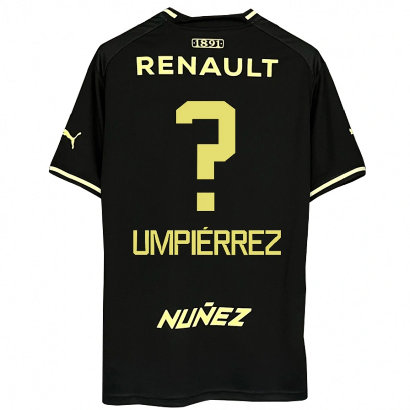 Danxen Niño Camiseta Leandro Umpiérrez #0 Amarillo Negro 2ª Equipación 2025/26 La Camisa