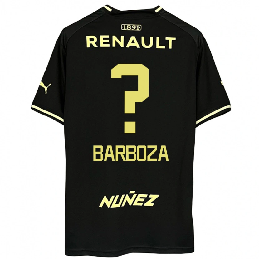 Danxen Niño Camiseta Brian Barboza #0 Amarillo Negro 2ª Equipación 2025/26 La Camisa