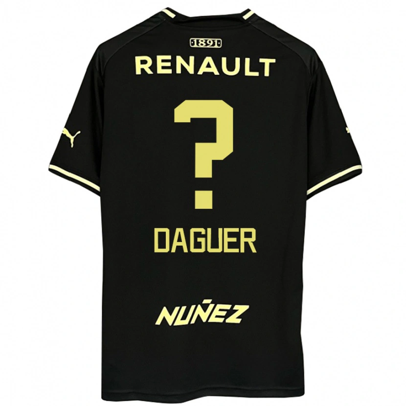 Danxen Niño Camiseta Julio Daguer #0 Amarillo Negro 2ª Equipación 2025/26 La Camisa