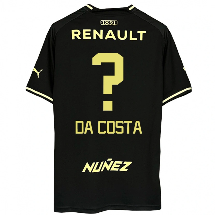 Danxen Niño Camiseta Paulo Da Costa #0 Amarillo Negro 2ª Equipación 2025/26 La Camisa