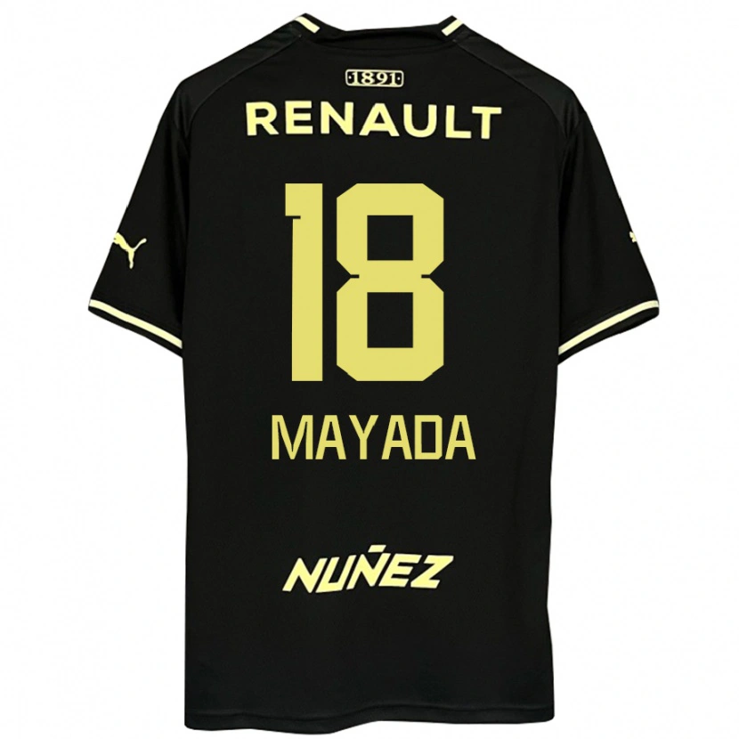 Danxen Niño Camiseta Camilo Mayada #18 Amarillo Negro 2ª Equipación 2025/26 La Camisa