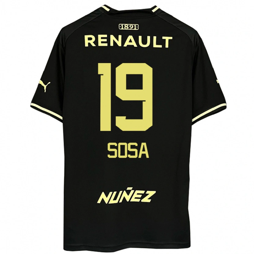Danxen Niño Camiseta Diego Sosa #19 Amarillo Negro 2ª Equipación 2025/26 La Camisa