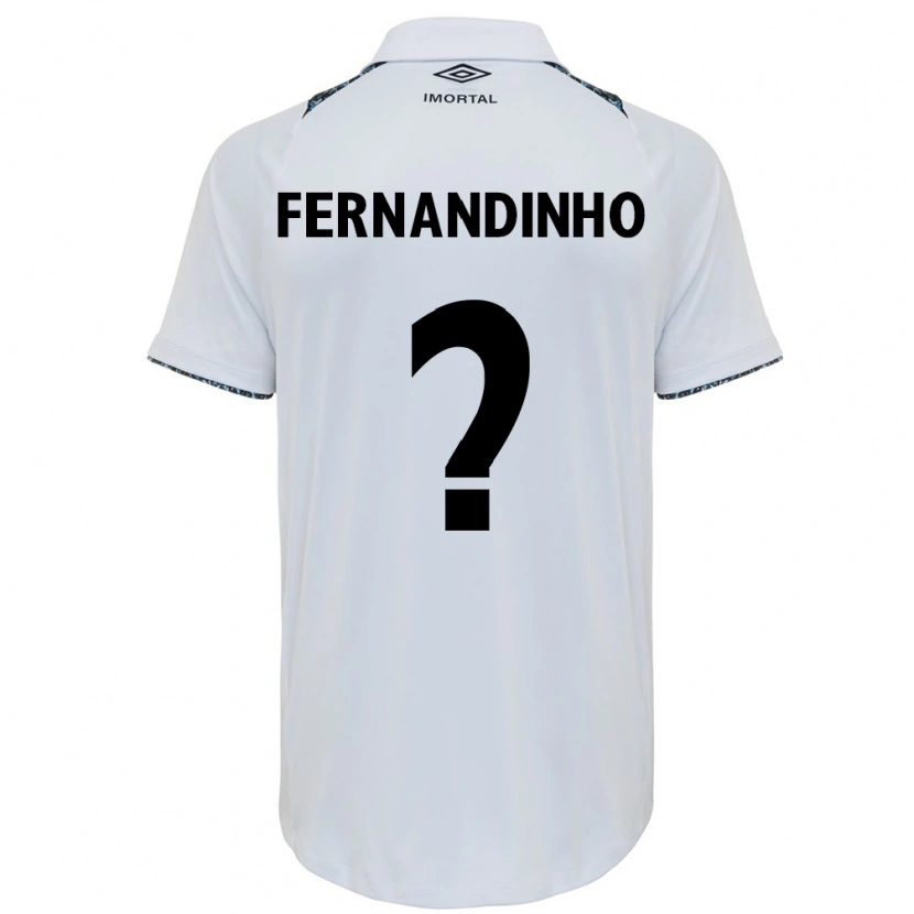 Danxen Niño Camiseta Fernandinho #0 Blanco Azul 2ª Equipación 2025/26 La Camisa