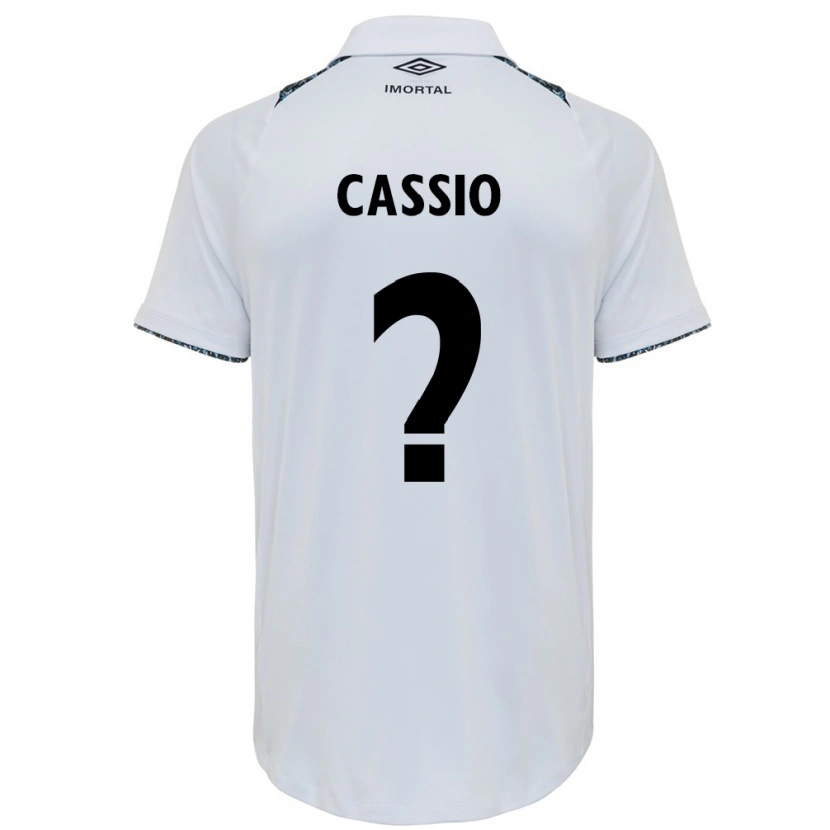 Danxen Niño Camiseta Cássio Acosta #0 Blanco Azul 2ª Equipación 2025/26 La Camisa