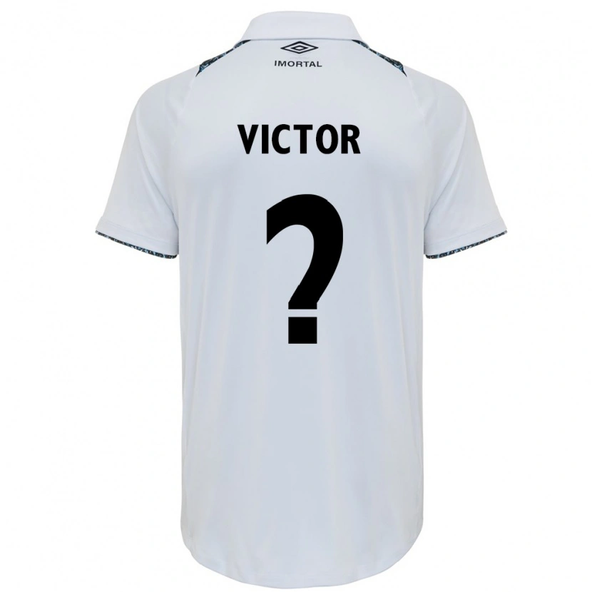 Danxen Niño Camiseta João Victor #0 Blanco Azul 2ª Equipación 2025/26 La Camisa