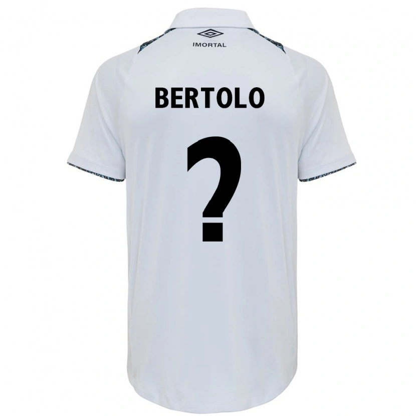 Danxen Niño Camiseta Mateus Bertolo #0 Blanco Azul 2ª Equipación 2025/26 La Camisa