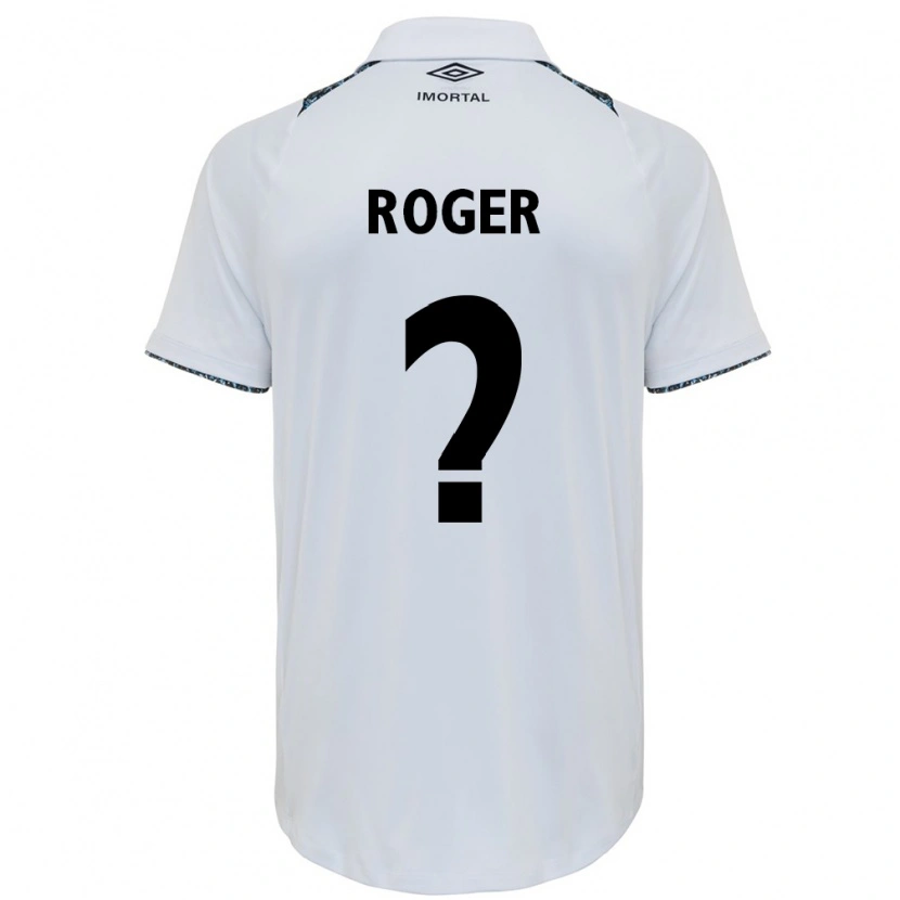 Danxen Niño Camiseta Roger #0 Blanco Azul 2ª Equipación 2025/26 La Camisa