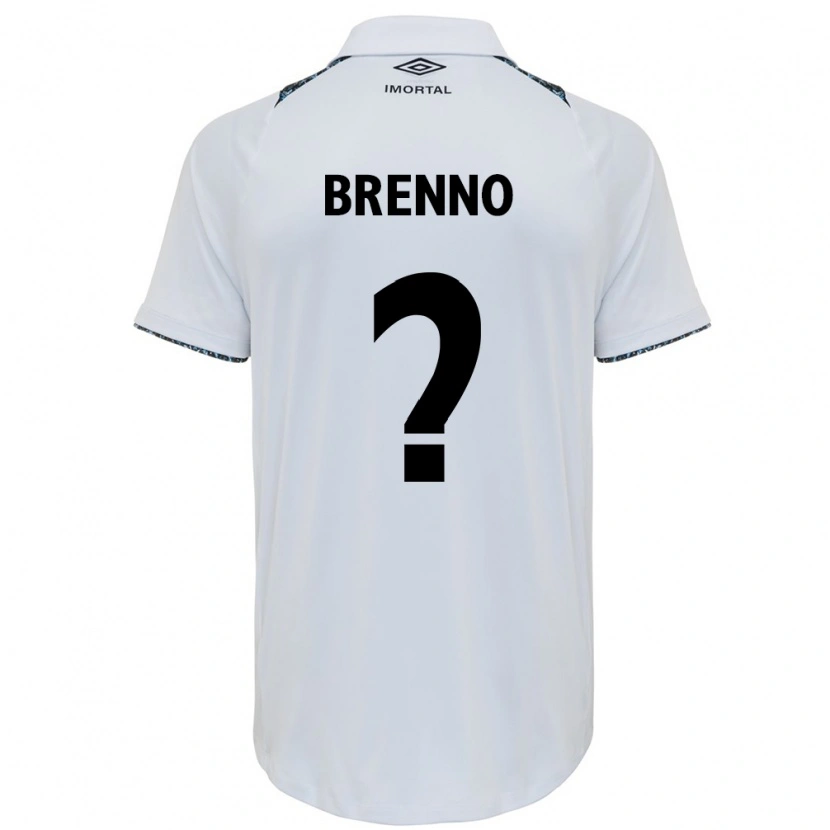 Danxen Niño Camiseta Brenno #0 Blanco Azul 2ª Equipación 2025/26 La Camisa