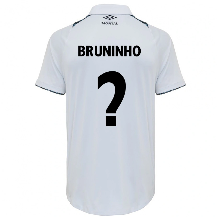 Danxen Niño Camiseta Bruninho #0 Blanco Azul 2ª Equipación 2025/26 La Camisa