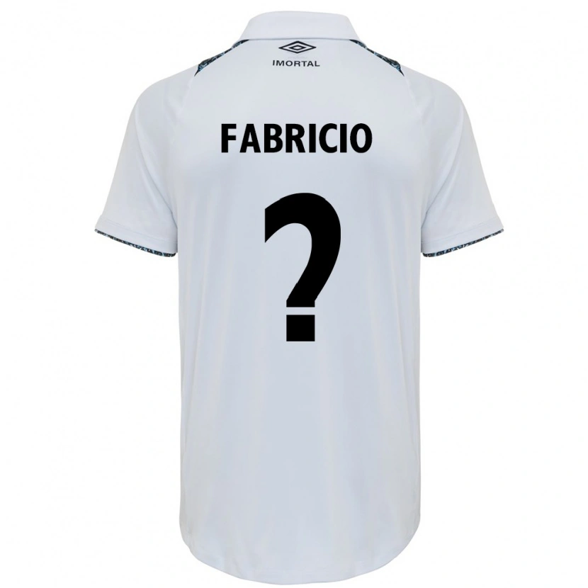 Danxen Niño Camiseta Fabricio #0 Blanco Azul 2ª Equipación 2025/26 La Camisa