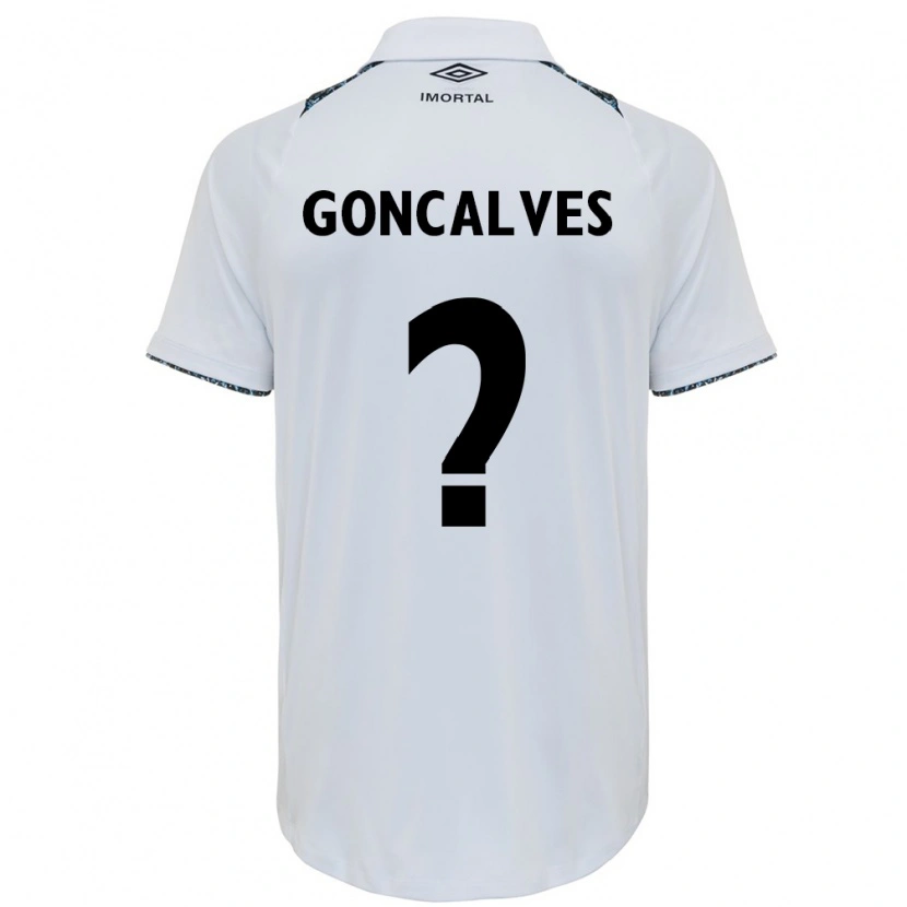 Danxen Niño Camiseta Matheus Gonçalves #0 Blanco Azul 2ª Equipación 2025/26 La Camisa