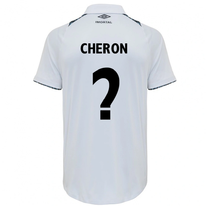 Danxen Niño Camiseta Bruno Cheron #0 Blanco Azul 2ª Equipación 2025/26 La Camisa