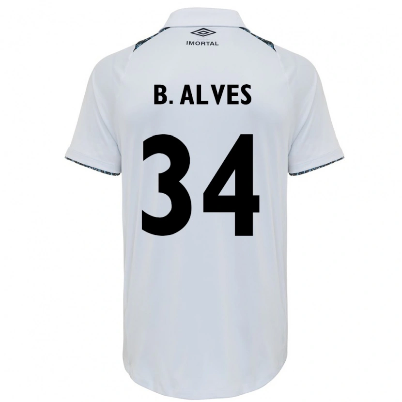 Danxen Niño Camiseta Bruno Alves #34 Azul Negro Blanco 2ª Equipación 2025/26 La Camisa