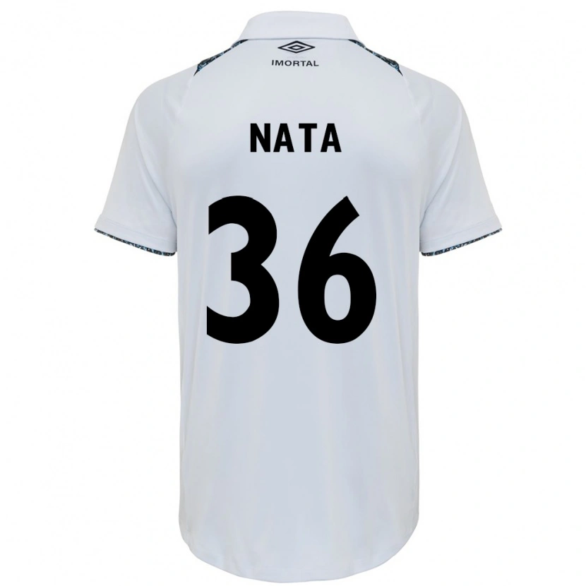 Danxen Niño Camiseta Natã #36 Blanco Azul 2ª Equipación 2025/26 La Camisa