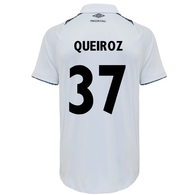 Danxen Niño Camiseta Du Queiroz #37 Azul Negro Blanco 2ª Equipación 2025/26 La Camisa
