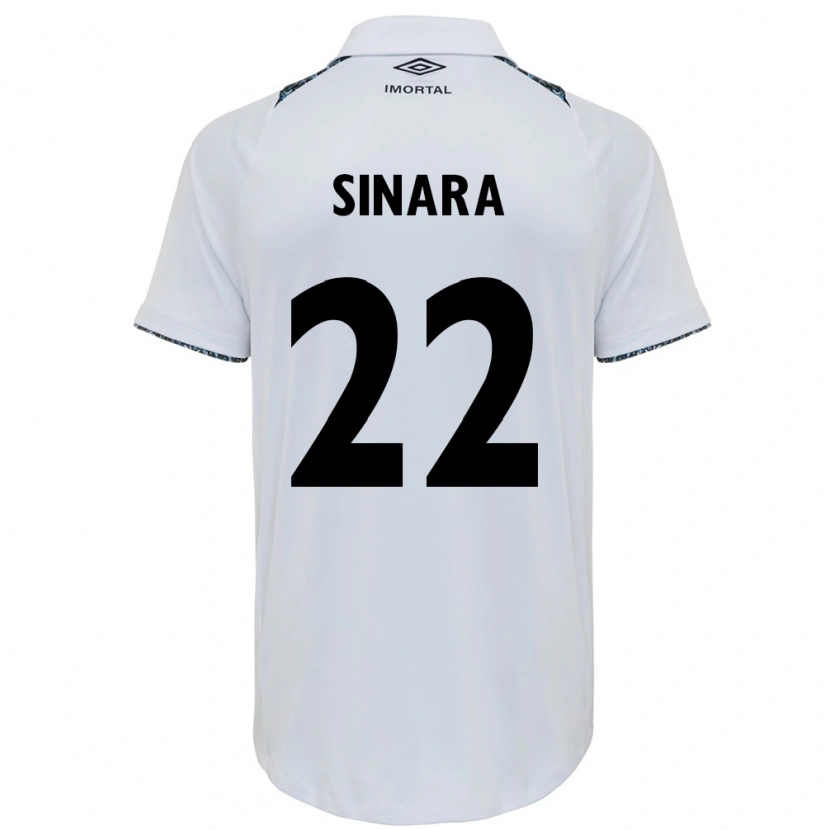 Danxen Niño Camiseta Sinara #22 Blanco Azul 2ª Equipación 2025/26 La Camisa