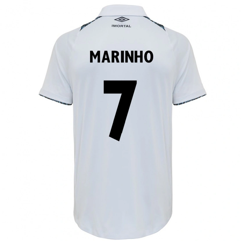 Danxen Niño Camiseta Ananda Cristina Marinho #7 Blanco Azul 2ª Equipación 2025/26 La Camisa