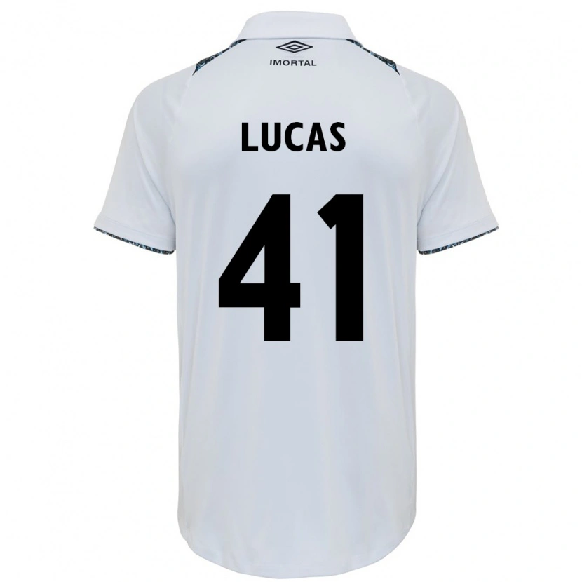 Danxen Niño Camiseta Pedro Lucas #41 Blanco Azul 2ª Equipación 2025/26 La Camisa