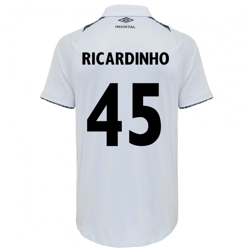 Danxen Niño Camiseta Ricardinho #45 Blanco Azul 2ª Equipación 2025/26 La Camisa