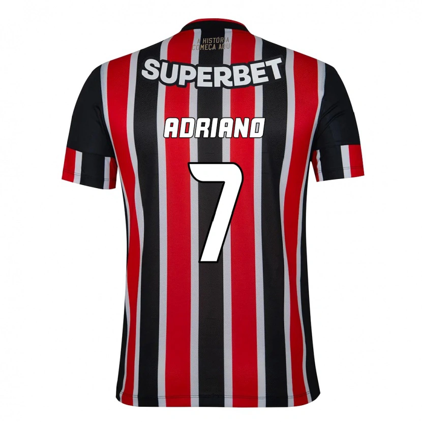 Danxen Niño Camiseta João Adriano #7 Negro Rojo 2ª Equipación 2025/26 La Camisa