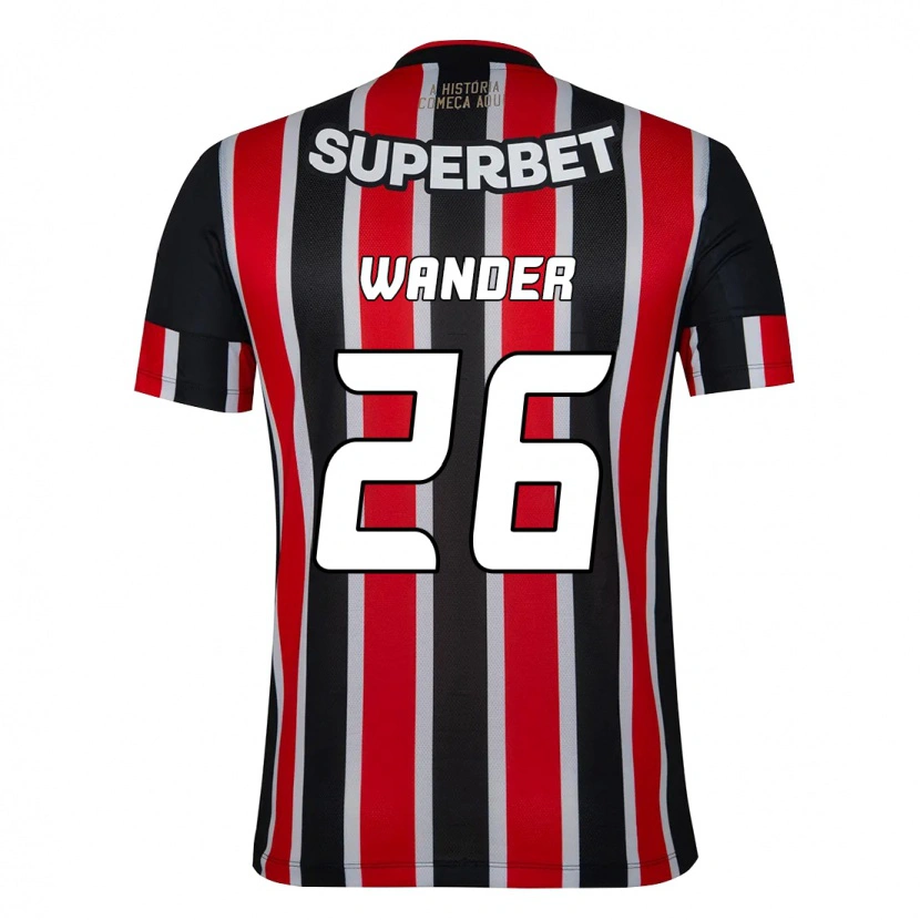 Danxen Niño Camiseta Talles Wander #26 Negro Rojo 2ª Equipación 2025/26 La Camisa