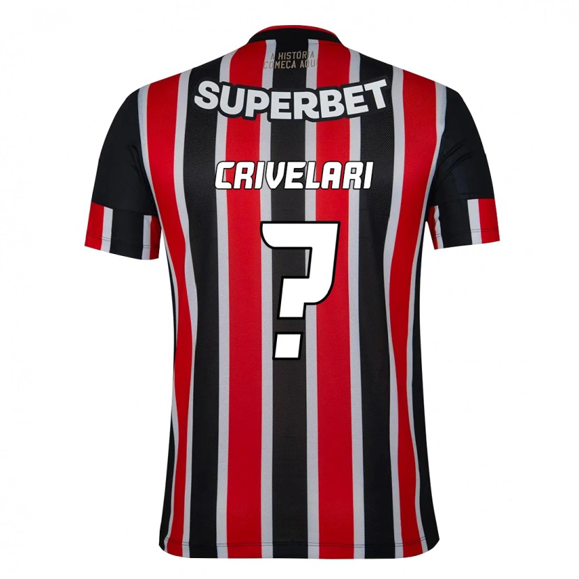 Danxen Niño Camiseta Giovanna Crivelari #0 Rojo Negro Blanco 2ª Equipación 2025/26 La Camisa