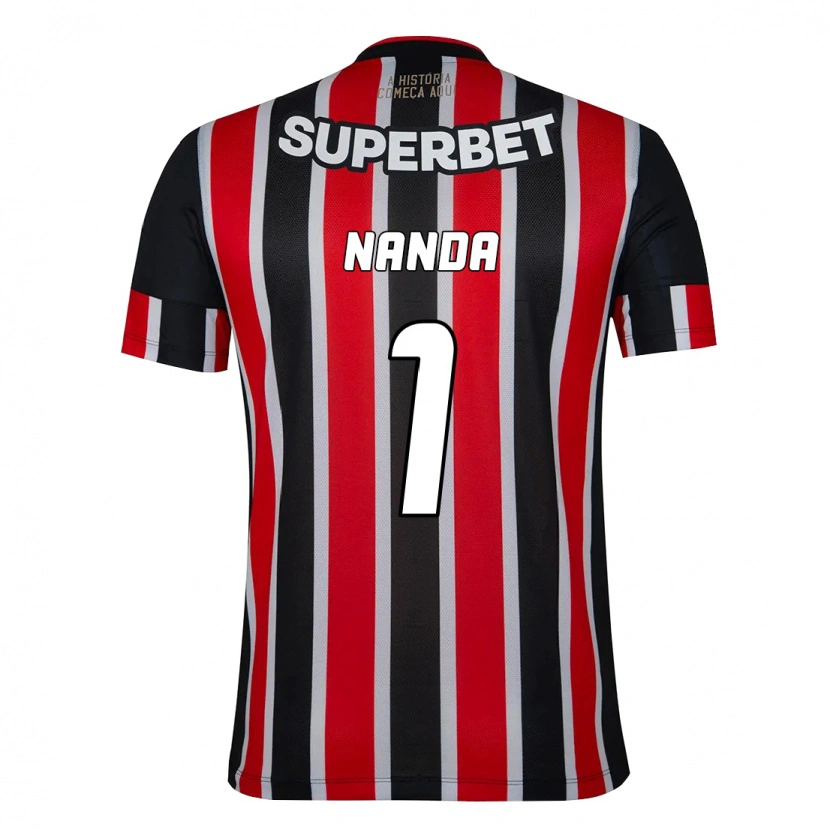 Danxen Niño Camiseta Nanda #1 Rojo Negro Blanco 2ª Equipación 2025/26 La Camisa