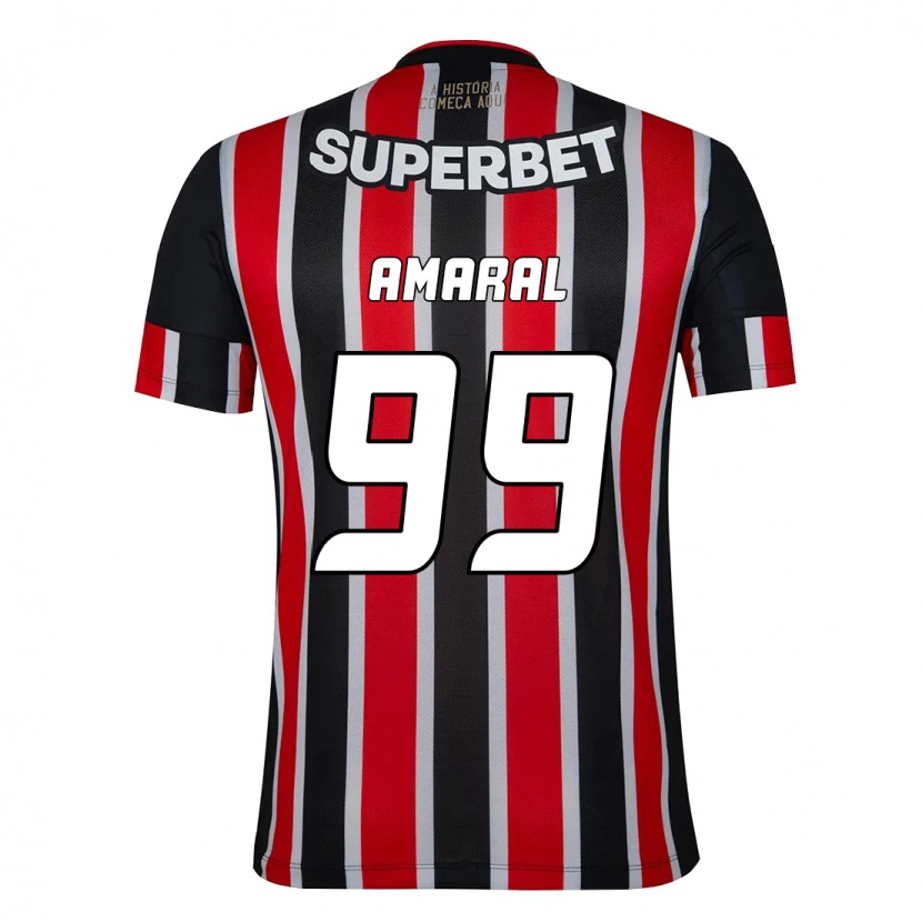 Danxen Niño Camiseta Vitória Amaral #99 Negro Rojo 2ª Equipación 2025/26 La Camisa