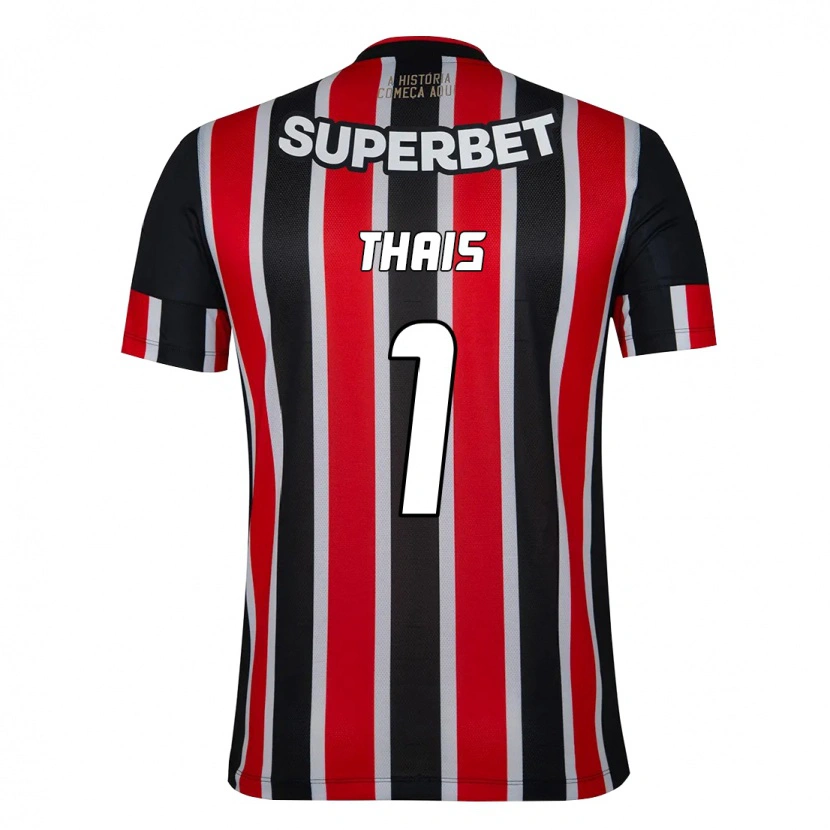 Danxen Niño Camiseta Thais #1 Rojo Negro Blanco 2ª Equipación 2025/26 La Camisa