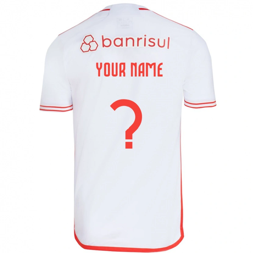 Danxen Niño Camiseta Su Nombre #0 Rojo Blanco 2ª Equipación 2025/26 La Camisa