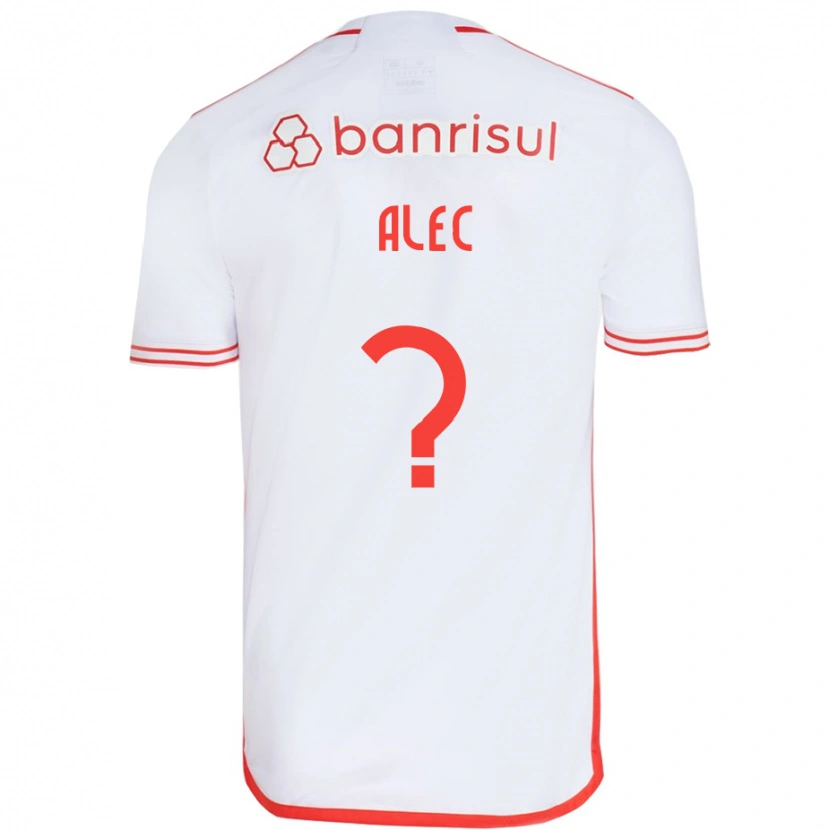 Danxen Niño Camiseta Alec #0 Blanco Rojo 2ª Equipación 2025/26 La Camisa