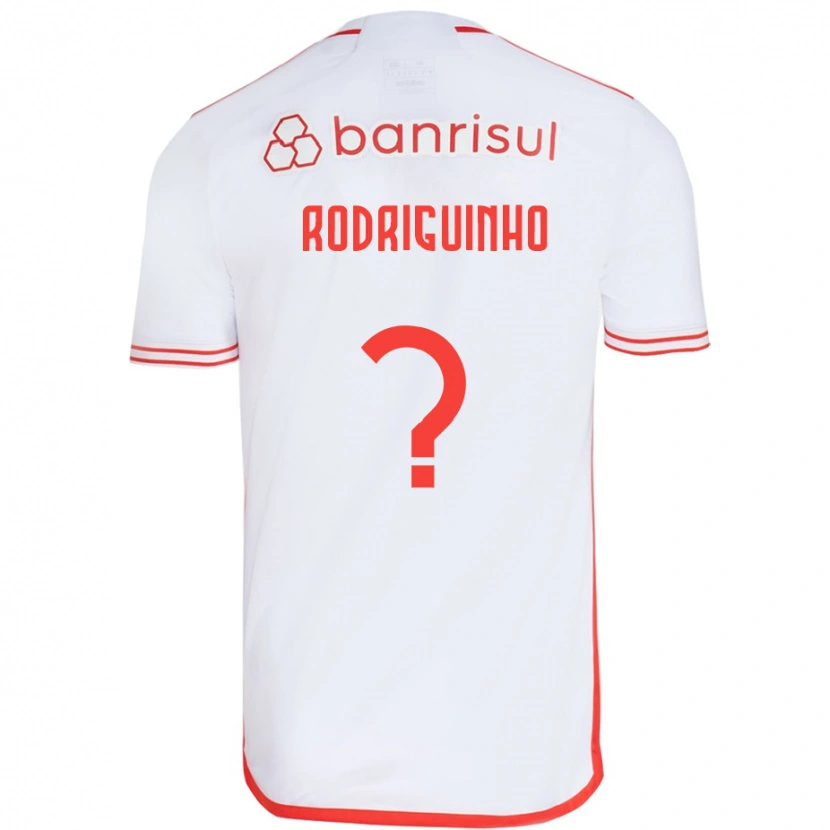 Danxen Niño Camiseta Rodriguinho #0 Blanco Rojo 2ª Equipación 2025/26 La Camisa