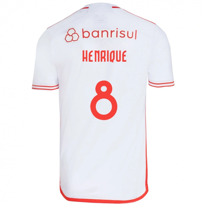 Danxen Niño Camiseta Bruno Henrique #8 Rojo Blanco 2ª Equipación 2025/26 La Camisa